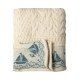 British Wool Nautical Throw, ecru, 150x120cm