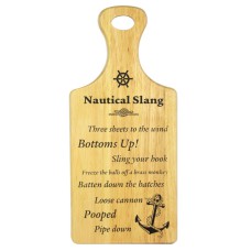 Nautical Slang Wooden Board, 34cm 