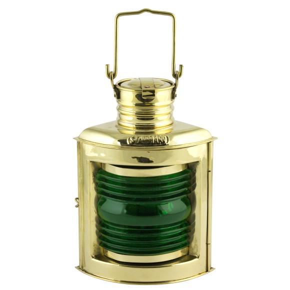 Starboard Navigation Electric Lamp, brass, 21cm