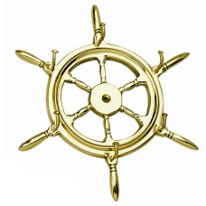 Brass Ship's Wheel Keyrack (6)