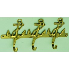 Brass Anchor-style Hook (3)