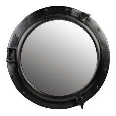 Aluminium Porthole Mirror, dark pewter, 38cm