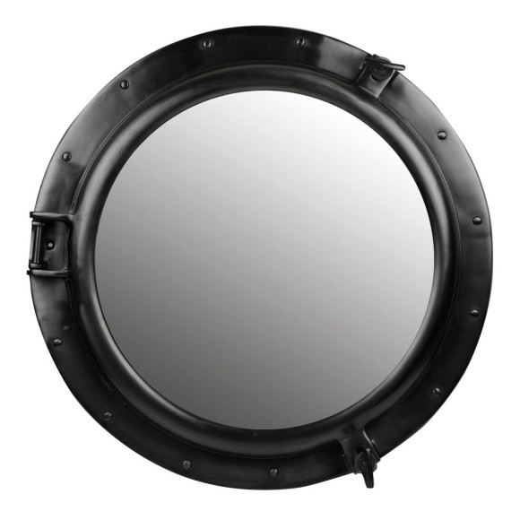 Aluminium Porthole Mirror, dark pewter, 38cm