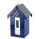 Beach Hut Money Box, blue, 15cm