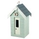 Beach Hut Money Box, pastel blue, 16cm