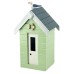 Beach Hut Money Box, pastel green, 16cm