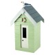 Beach Hut Money Box, pastel green, 16cm