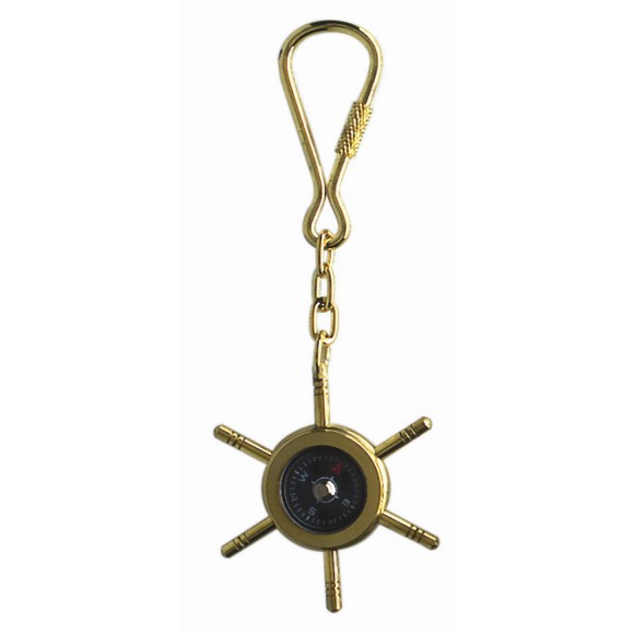 Ship's Wheel & Compass Keyring