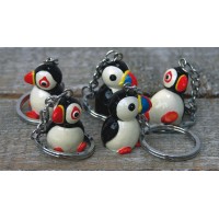 Puffin Keyrings, 5 assorted