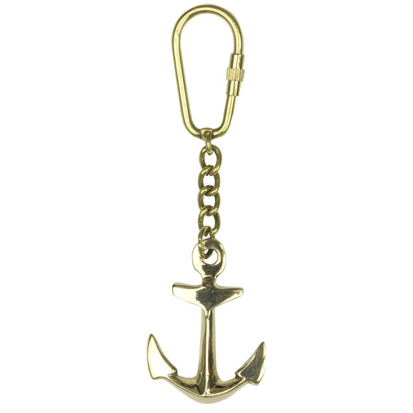 Brass Anchor Keyring