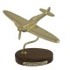 Brass Spitfire on Wooden Stand, 18cm