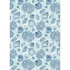 Shells and Coral Tea Towel, 71x51cm