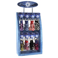 Monkey Fist and Anchor Keyring, 96 assorted on display stand