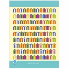 English Rows Beach Hut Tea Towel