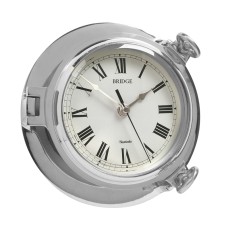 Chrome Bridge Clock, 18cm