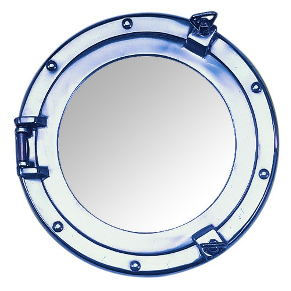 Aluminium Porthole Mirror, 15cm