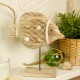 Wooden Angel Fish and Net, 23cm