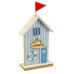 Beach Hut with Red Flag and Welcome Sign, 21cm