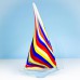 Glass Sailing Boat, multi coloured, 33cm