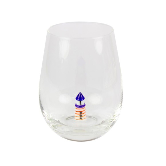 Tumbler with Miniature Glass Lighthouse