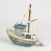Wooden Fishing Boat, 18cm