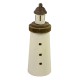 Wooden Lighthouse, white/brown, 30cm