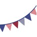 Dots/Stripes Bunting, red/blue, 2m