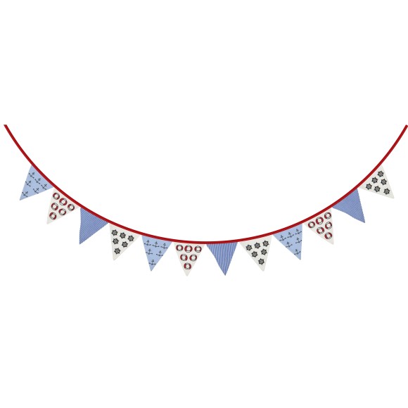 Nautical Bunting, red/blue, 2m