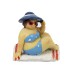 Fat Ladies Sitting on Towels, red stripe, 7cm, 2 assorted