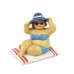 Fat Ladies Sitting on Towels, red stripe, 7cm, 2 assorted