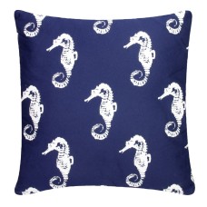 Seahorses Cushion, navy, 45x45cm