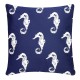 Seahorses Cushion, navy, 45x45cm