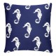 Seahorses Cushion, navy, 45x45cm