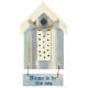 Beach Hut-Style Magnet, Home is by the sea, 12cm