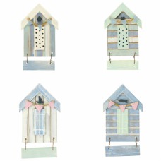 Beach Hut-Style Magnet, Blank, Mixed Colours, 12cm