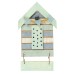 Beach Hut-Style Magnet, Blank, Mixed Colours, 12cm