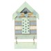 Beach Hut-Style Magnet, Blank, Mixed Colours, 12cm