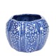 Ceramic Sea Urchin Pot, blue, 10cm