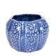 Ceramic Sea Urchin Pot, blue, 10cm