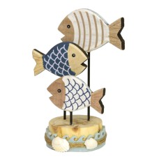 Shoal of 3 Fish, stripes, 19cm