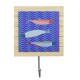 Fish mosaic hook, blue, 13x13cm