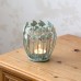 Wire Pot Tealight Holder with Fish, green, 10cm