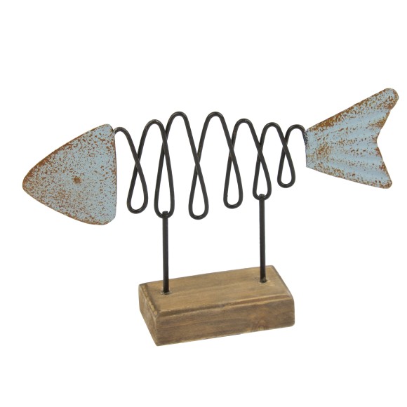 Metal Fish with Spiral Middle, 16cm