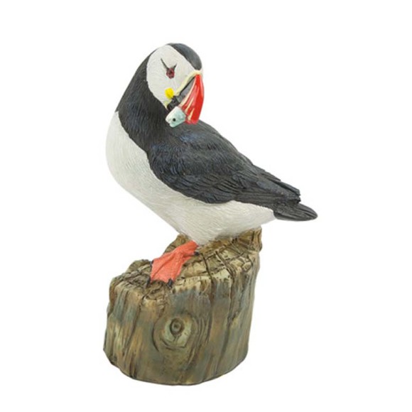 Puffin on Groyne (fish/head turned), 10cm