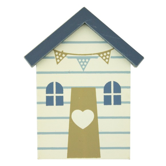 Beach Hut Magnet, heart, 7cm