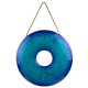 Hanging Glass Ring Décor, blue, 43cm