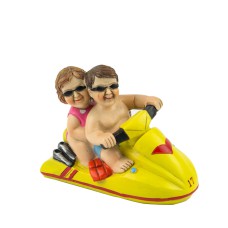Couple on Jet Ski, 9x5x7cm