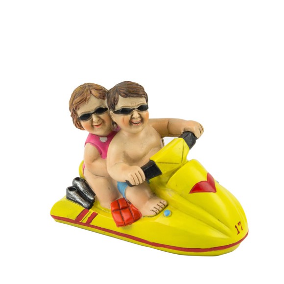 Couple on Jet Ski, 9x5x7cm