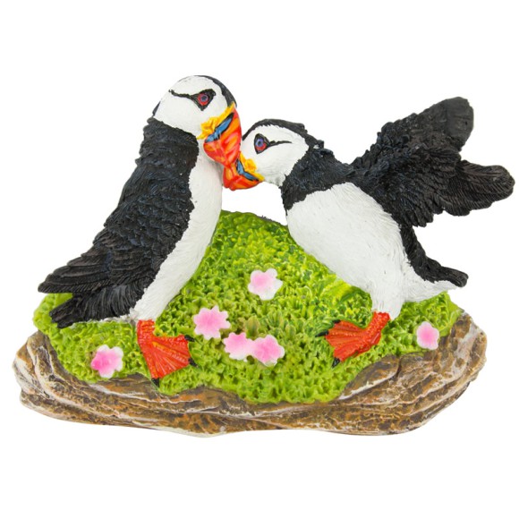 Puffins (2) Fridge Magnet, 9x6cm