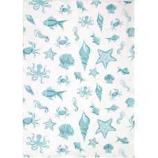 Sealife Marine Tea Towel, 71x51cm